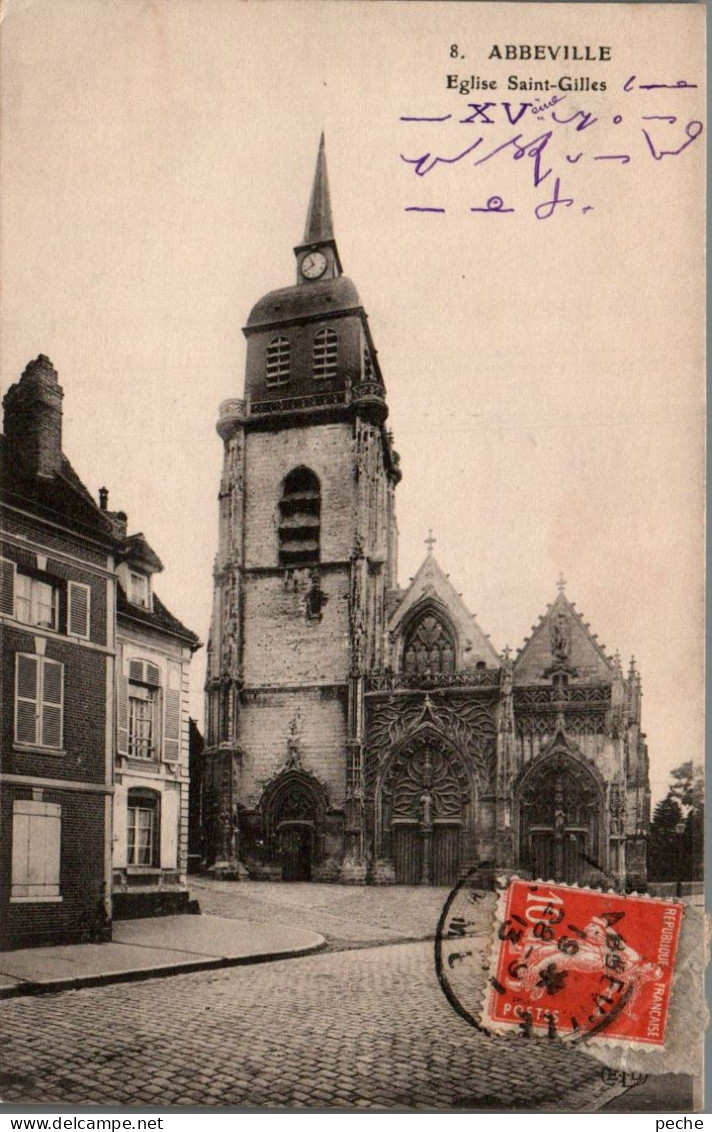 N°290 W -cpa Abbeville -église Saint Gilles- - Abbeville