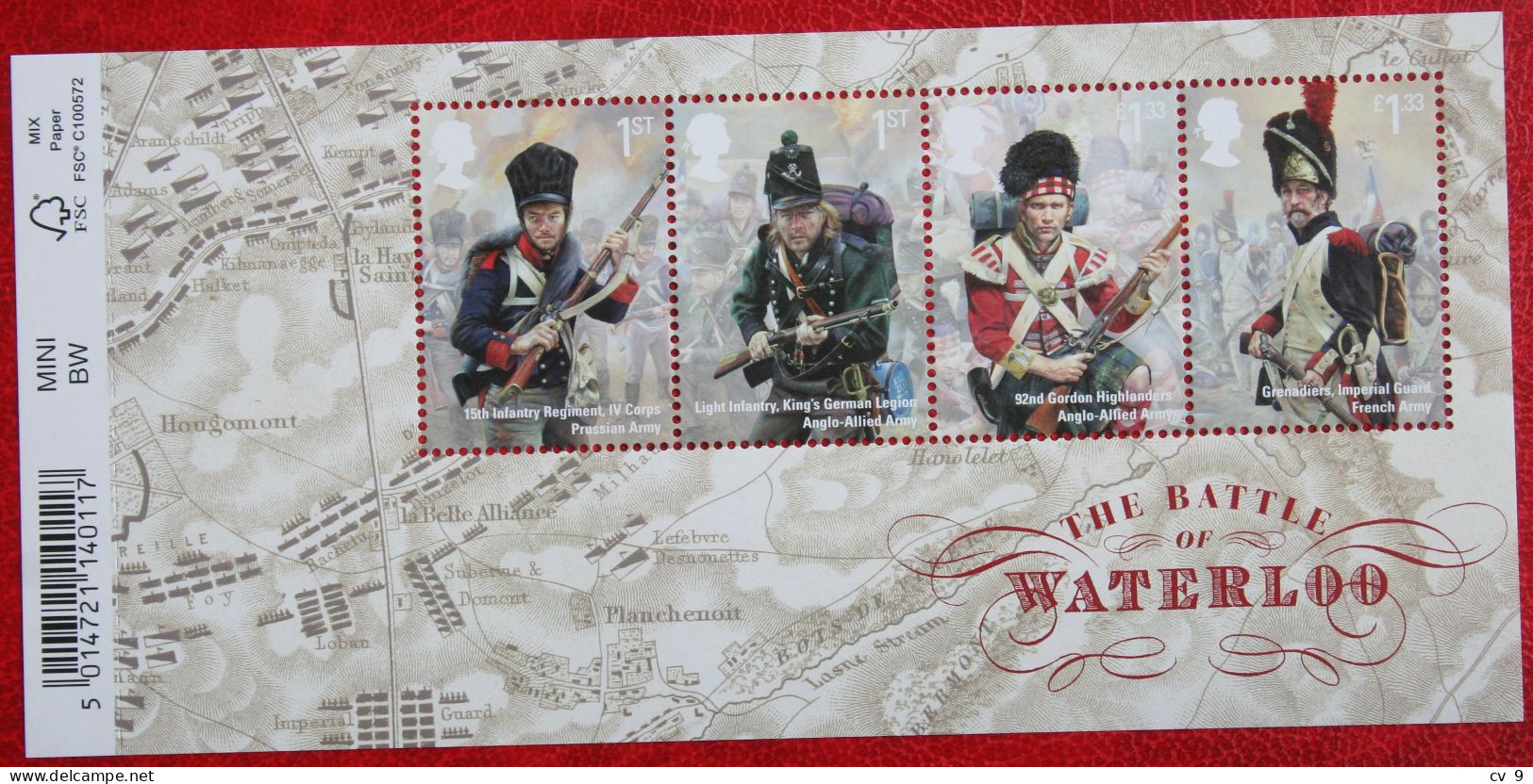 Battle Of Waterloo (Mi 3758-3761 Block 93) 2015 POSTFRIS MNH ** ENGLAND GRANDE-BRETAGNE GB GREAT BRITAIN - Unused Stamps