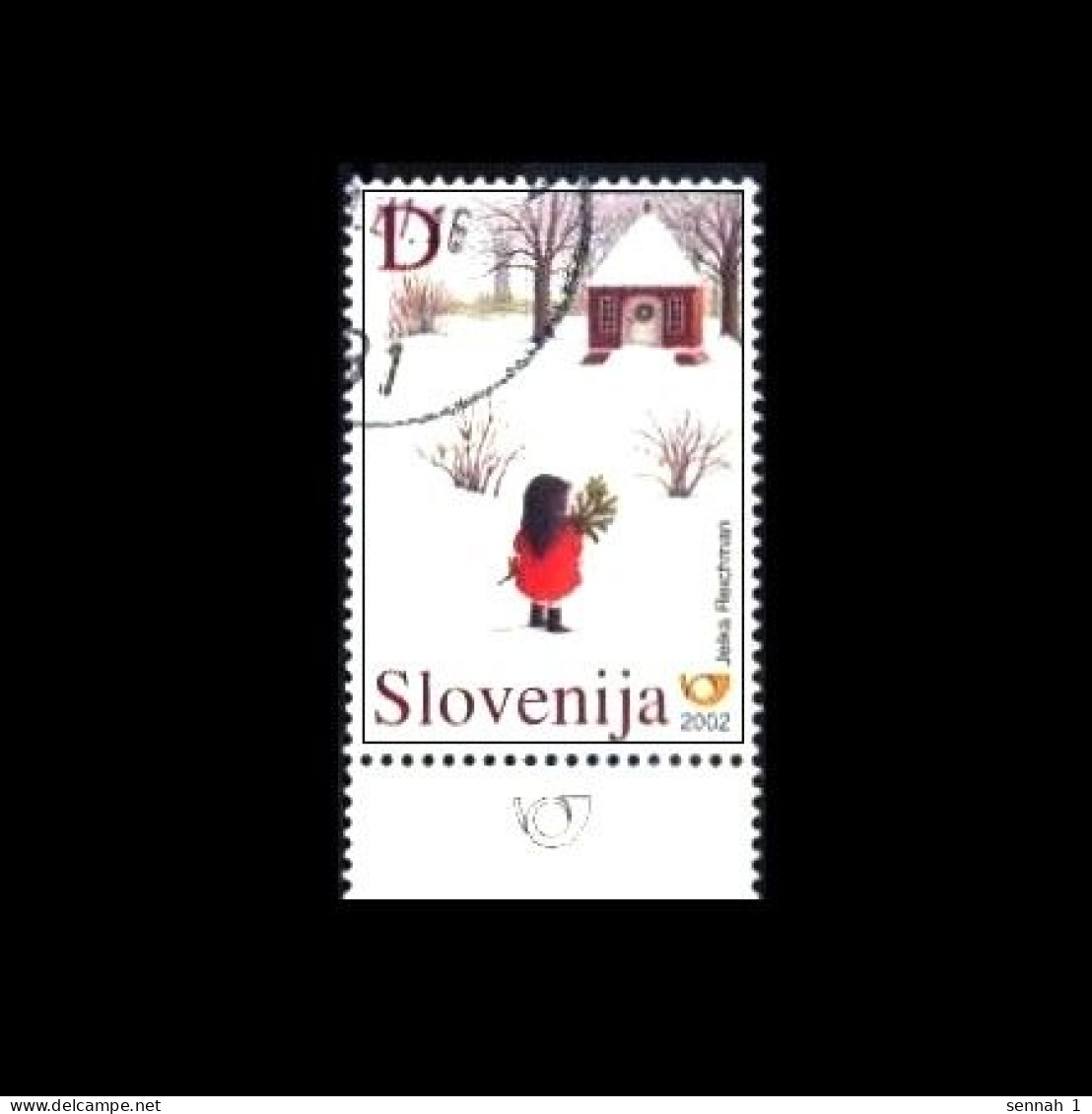 Slowenien / Slovenia / Slovenija: 'Weihnachten [K14], 2002' / 'Christmas – Božič', Mi. 412; Yv. 376; Sc. 510 Oo - Slovénie