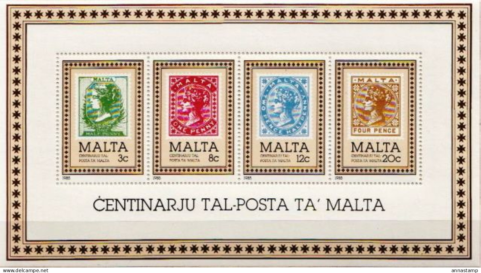 Malta MNH Set And SS - Stamps On Stamps