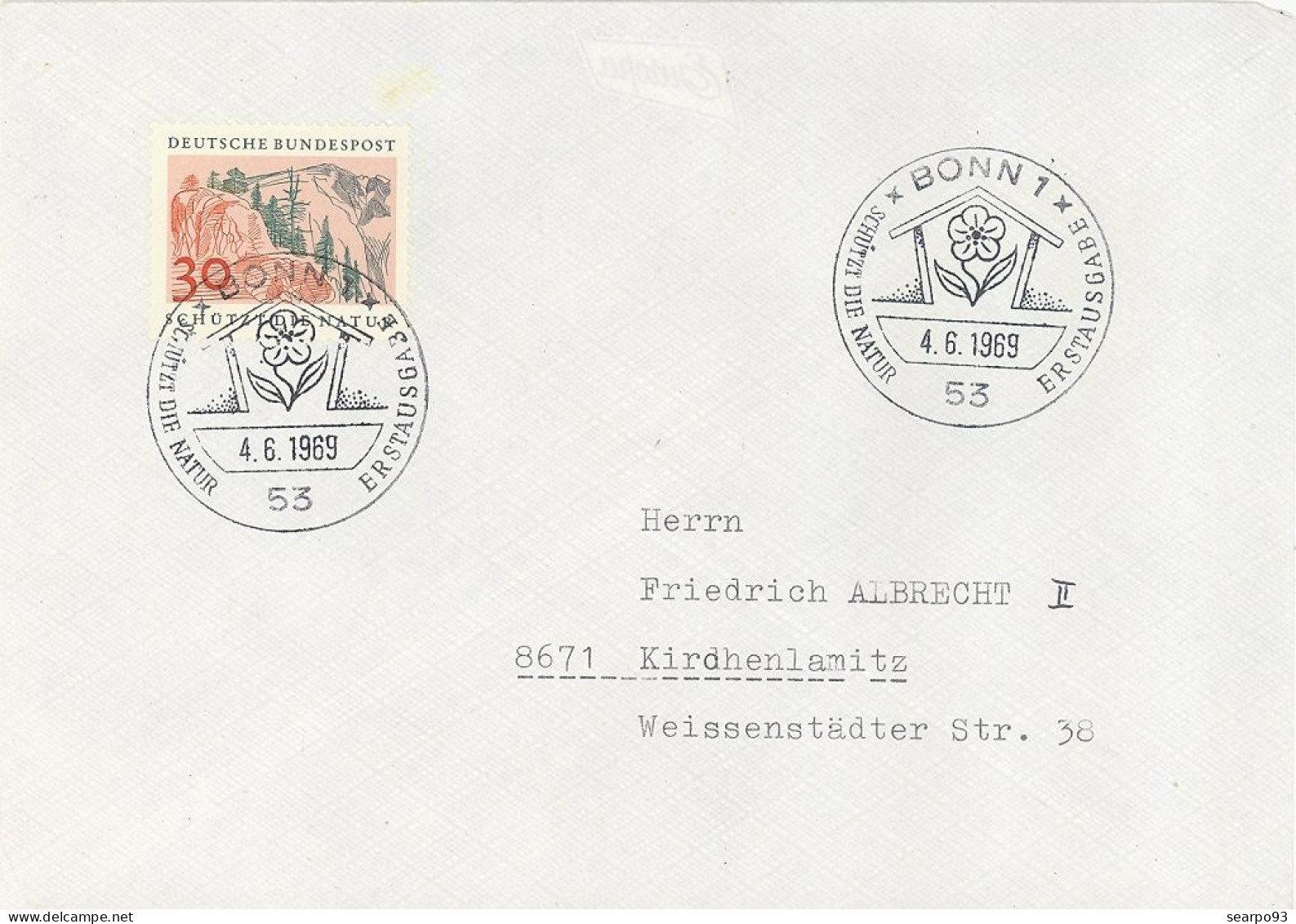 GERMANY. FDC. NATURE PROTECTION. BONN. 1969 - 1961-1970