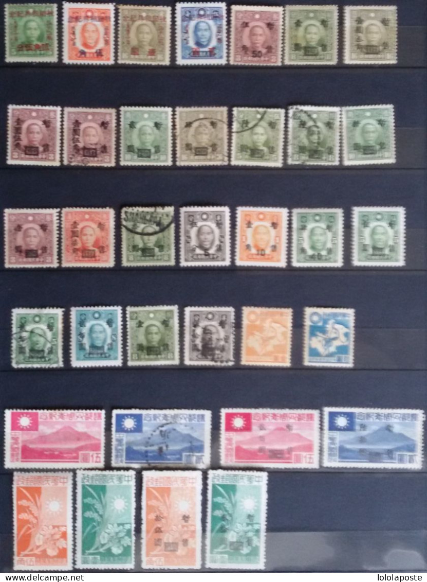 CHINE - CHINA  - Petite Collection Sous L'occupation Japonaise - Timbres Tous états **/*/O - 2 Photos - Unused Stamps