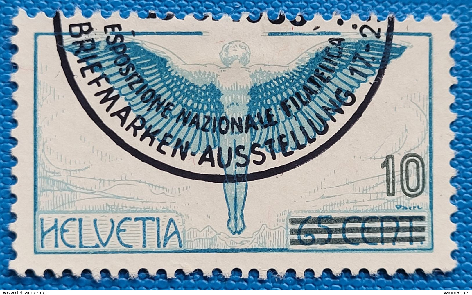 1938 Zu W 10 / Mi B327 / YT PA 25 Obl. Découpé Du BF SBK 40 CHF Voir Description - Used Stamps