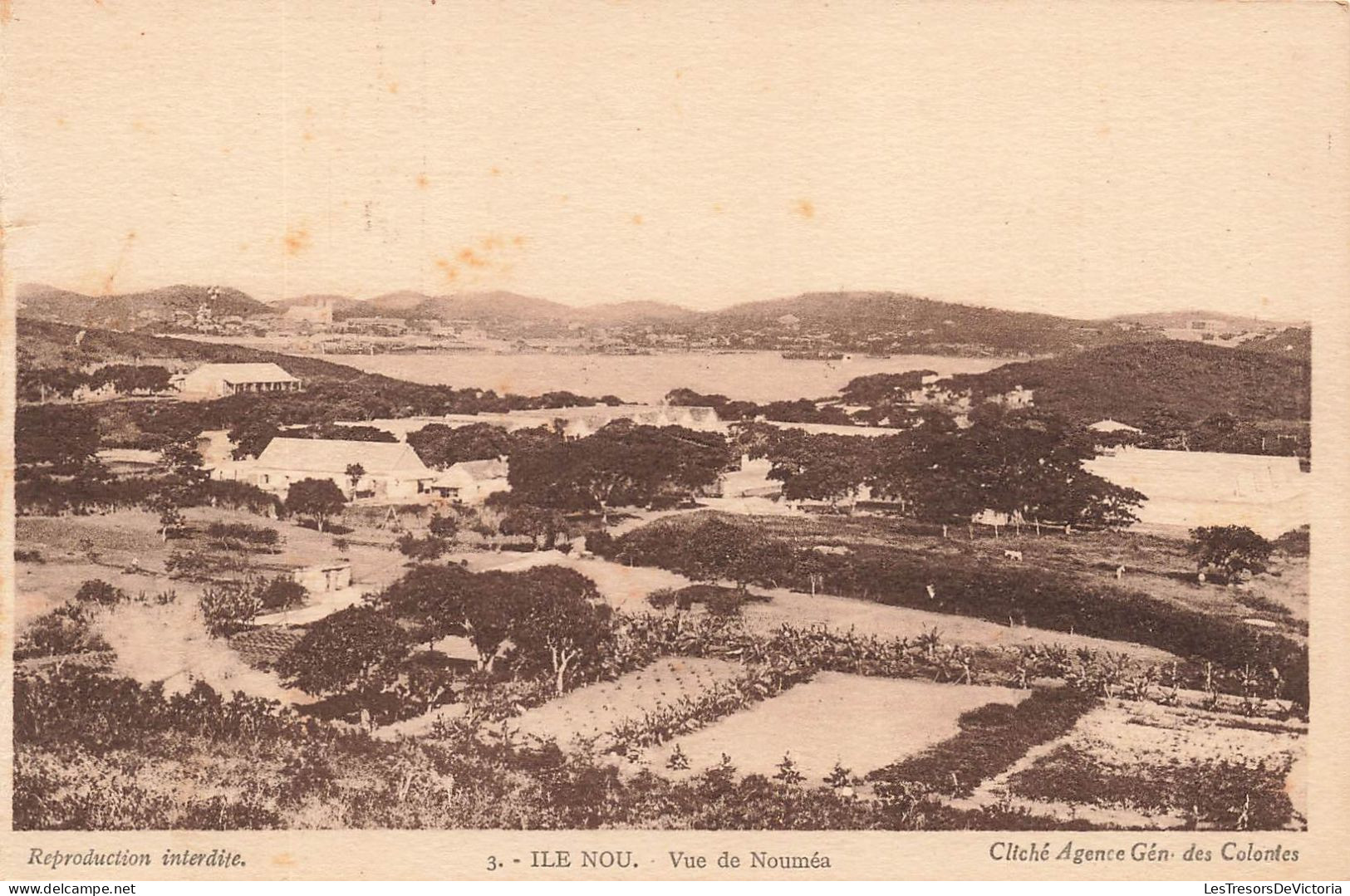 NOUVELLE CALEDONIE - Île De Nou - Vue De Nouméa - Panorama - Carte Postale Ancienne - Nouvelle-Calédonie
