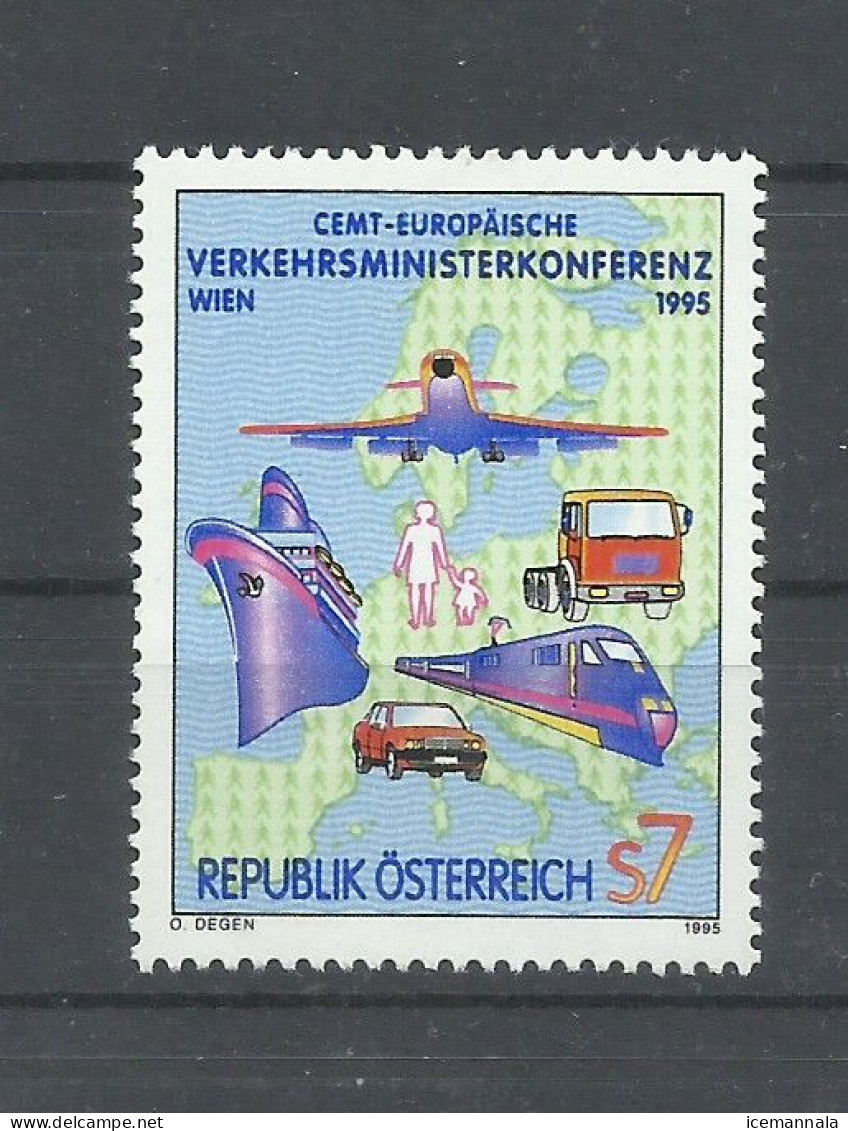 AUSTRIA  YVERT   1986   MNH  ** - Airplanes