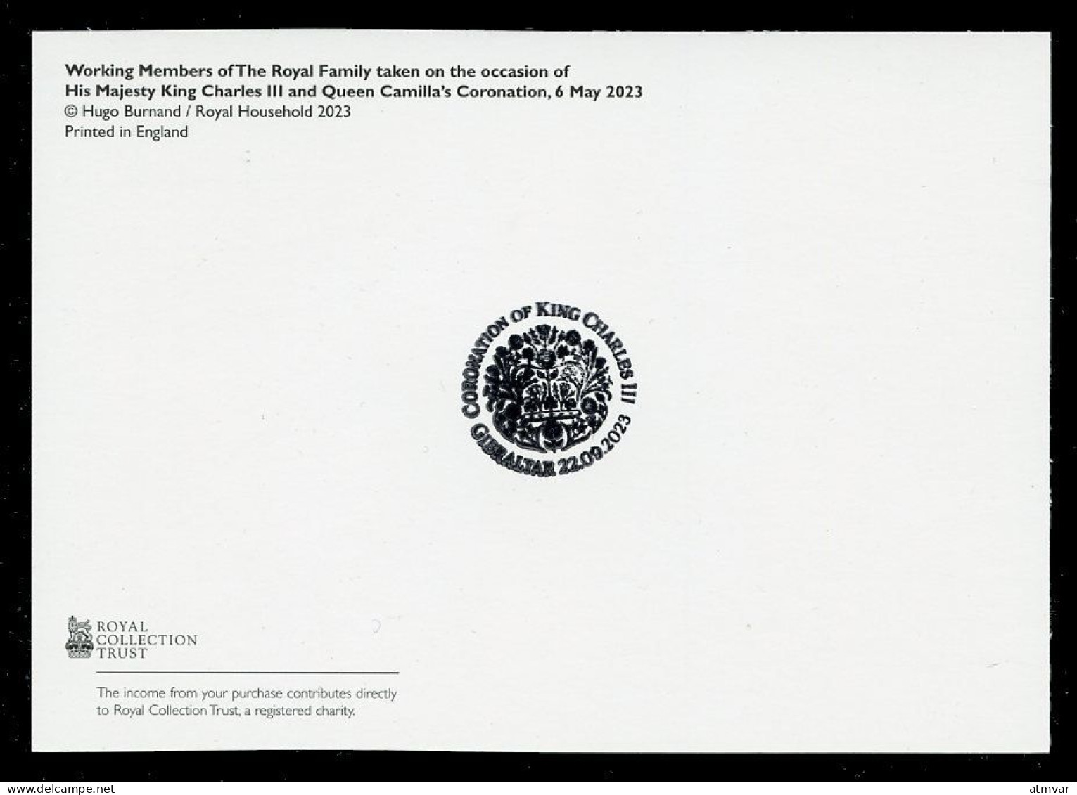 GIBRALTAR (2023) Carte Maximum Card - Members Or Royal Family Buckingham Palace, King Charles III Coronation Day - Gibraltar