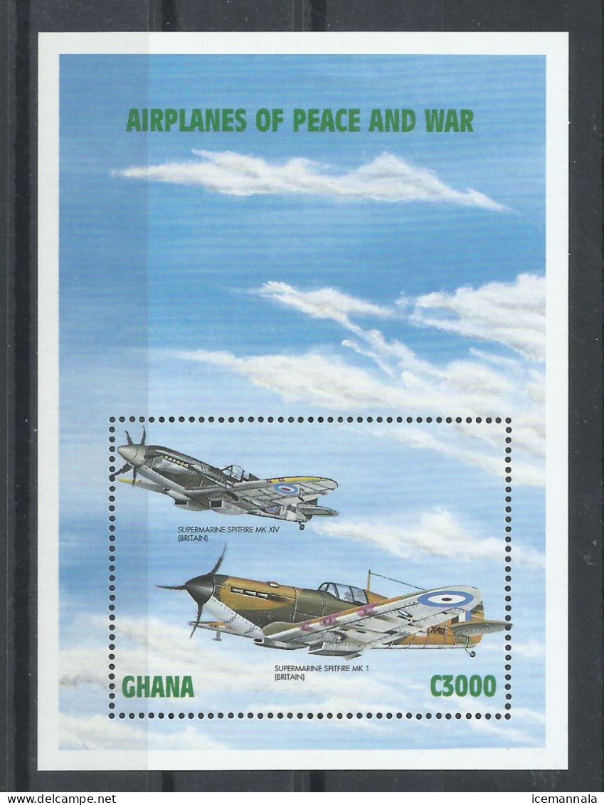 GHANA  YVERT   H/B  342   MNH  ** - Airplanes