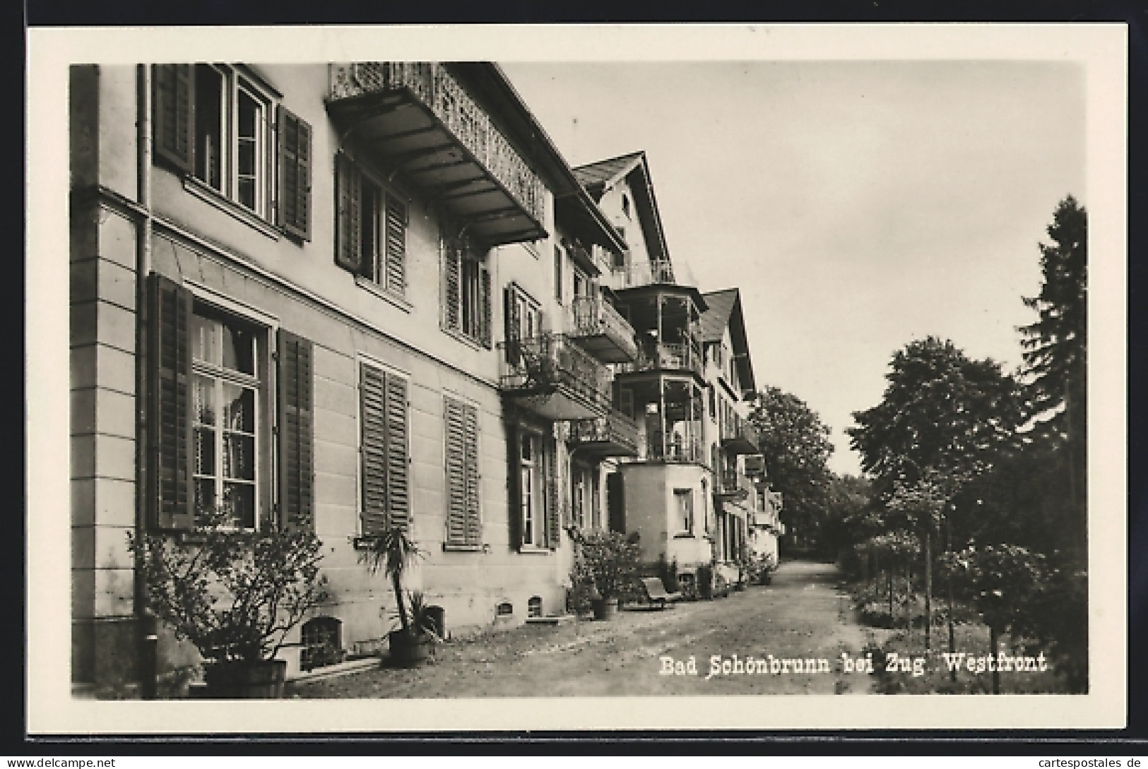 AK Bad Schönbrunn, Strassenpartie Westfront  - Autres & Non Classés