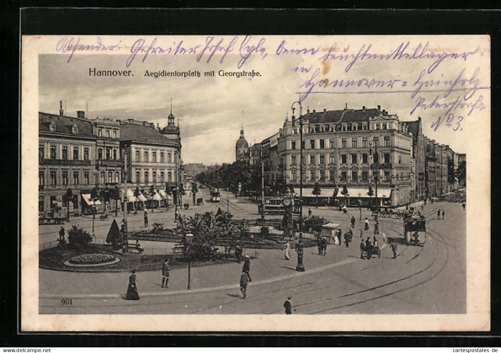 AK Hannover, Aegidientorplatz Mit Georgstrasse, Strassenbahn  - Tranvía