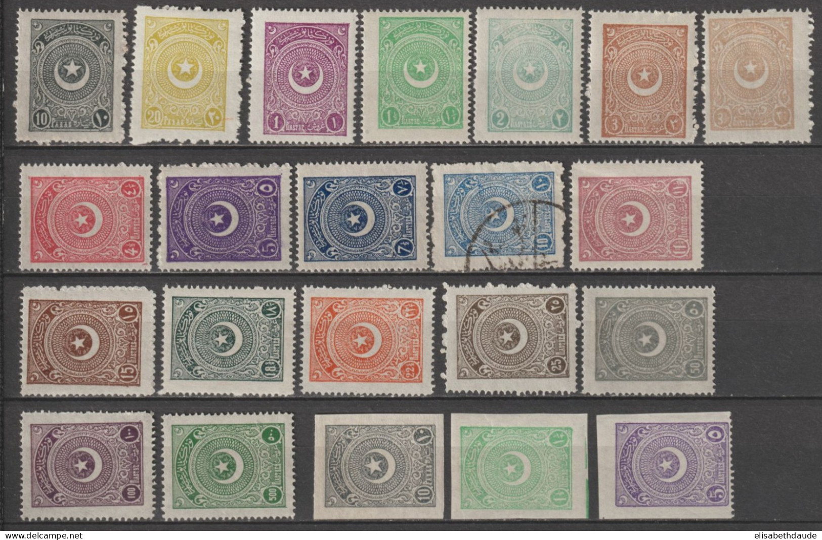 1923 - TURQUIE - RARE SERIE COMPLETE YVERT N°668/686 + QQ NON DENTELES * MLH (1 PETITE VALEUR OB) - COTE = 1100++ EUR - Unused Stamps