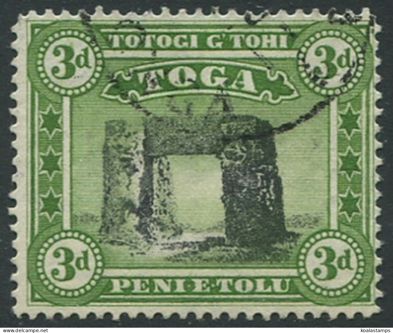 Tonga 1942 SG78 3d Prehistoric Trilith At Haamonga #1 FU - Tonga (1970-...)