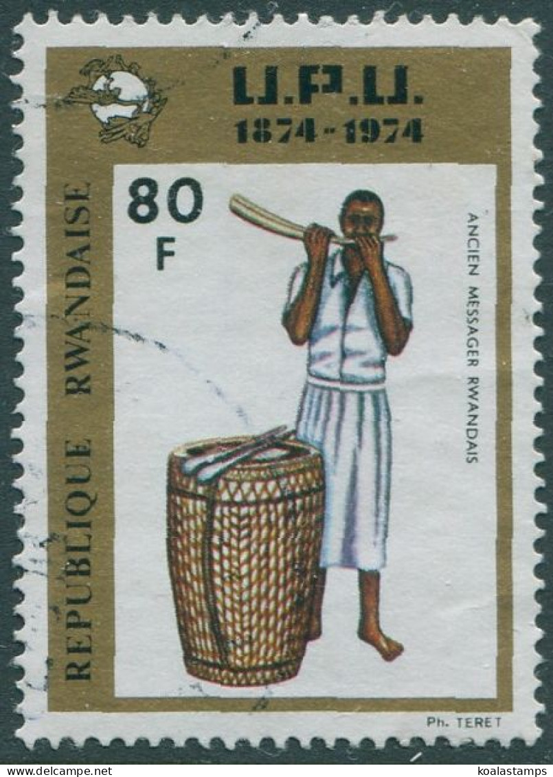 Rwanda 1974 SG624 80f UPU Messenger Horn Drum FU - Autres & Non Classés