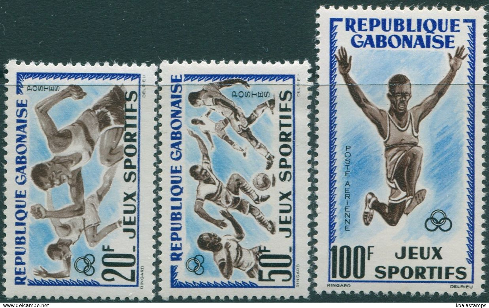Gabon 1962 SG186-188 Sports Set MNH - Gabun (1960-...)