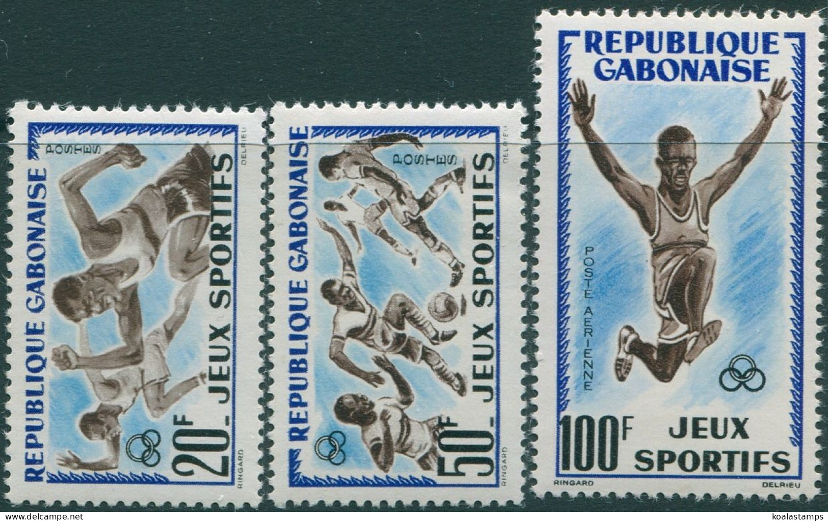 Gabon 1962 SG186-188 Sports Set MNH - Gabon (1960-...)