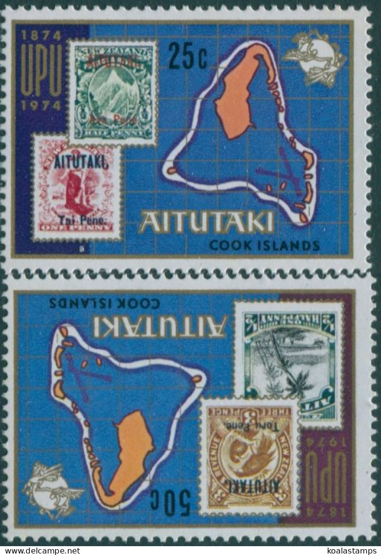 Aitutaki 1974 SG120-121 UPU Set MLH - Islas Cook
