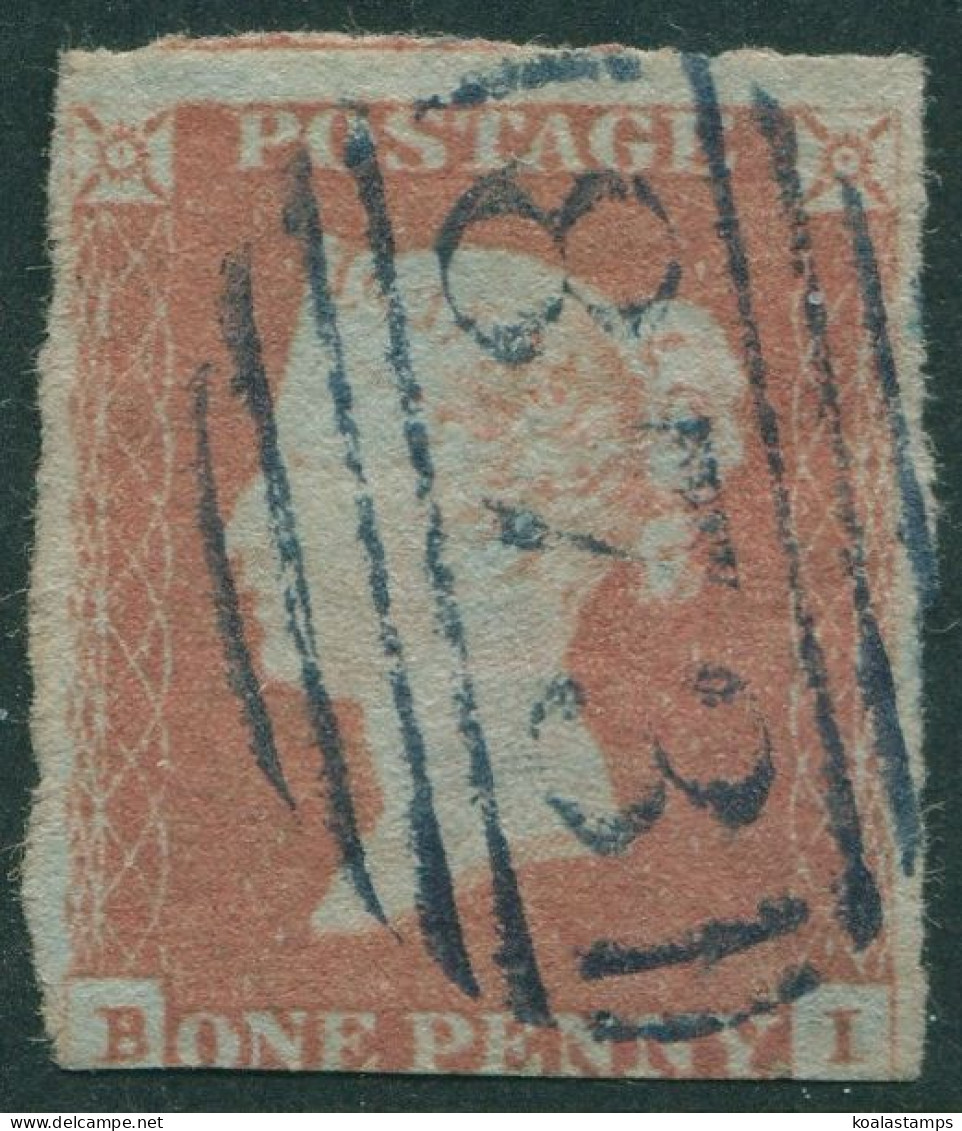 Great Britain 1841 SG12 1d Orange-brown QV Blued Paper **BI Imperf FU - Unclassified