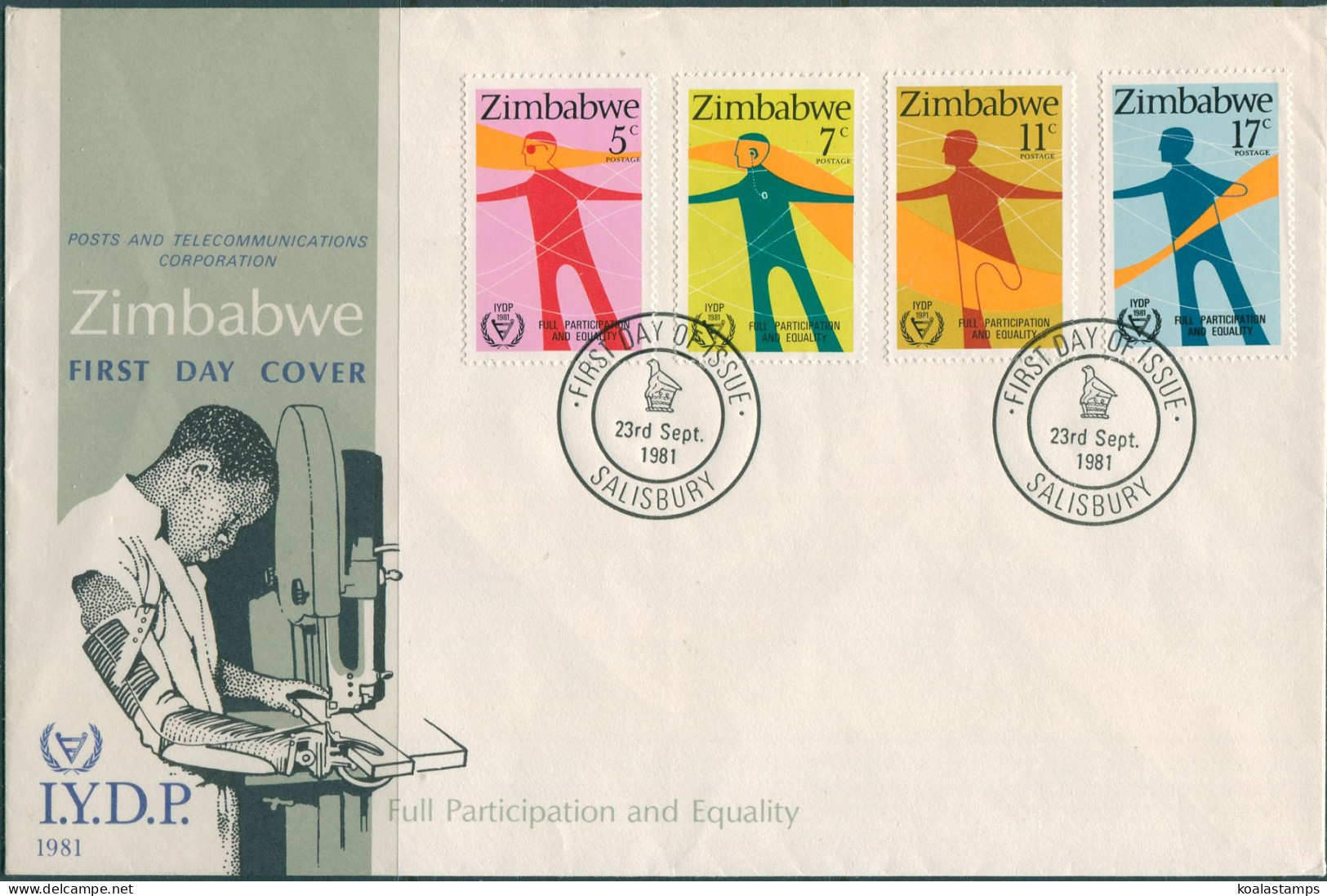 Zimbabwe 1981 SG602-605 International Year Of Disabled Persons FDC - Zimbabwe (1980-...)