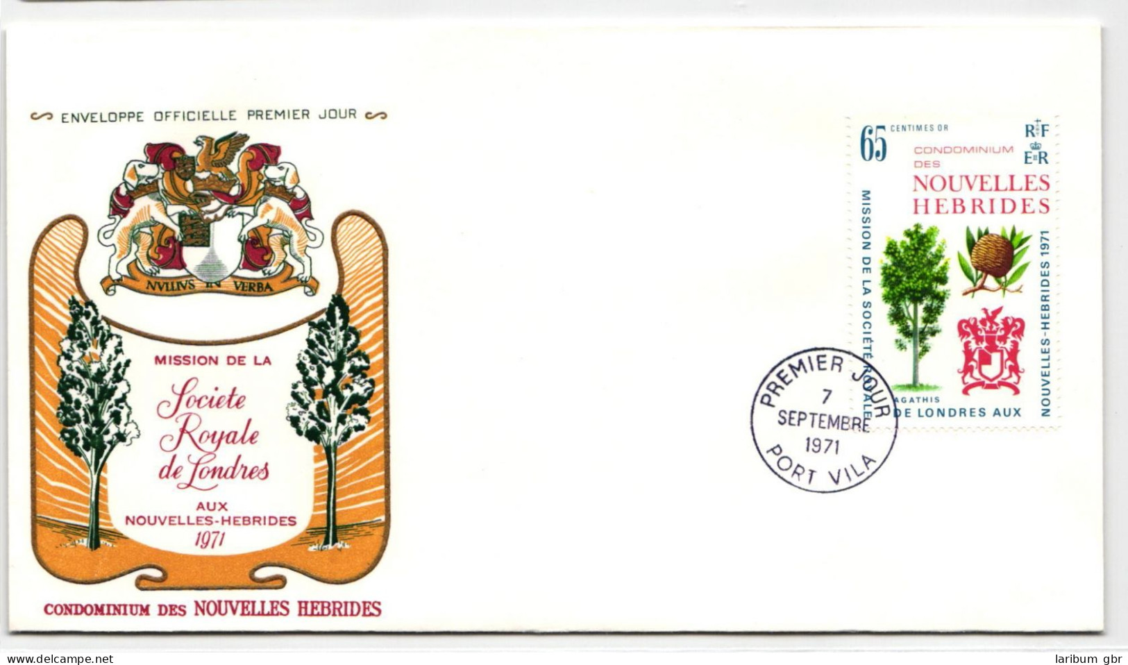 Neue Hebriden FDC 310 Als Ersttagsbrief #NK438 - Vanuatu (1980-...)