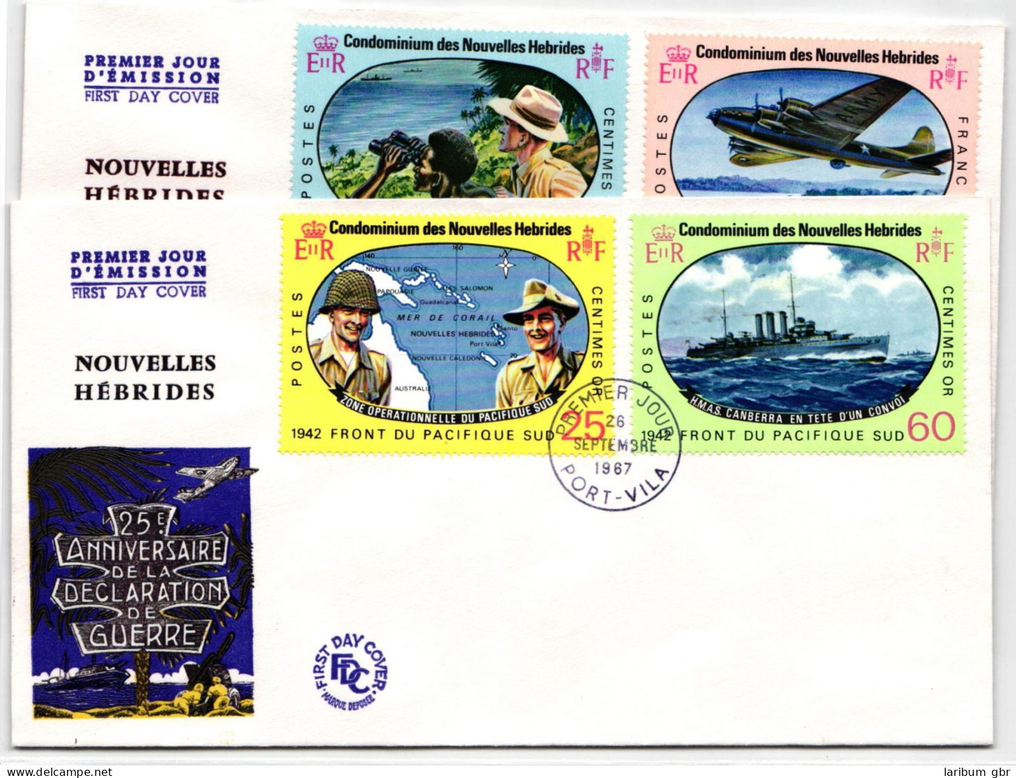 Neue Hebriden FDC 258-261 Als Ersttagsbrief #NK425 - Vanuatu (1980-...)