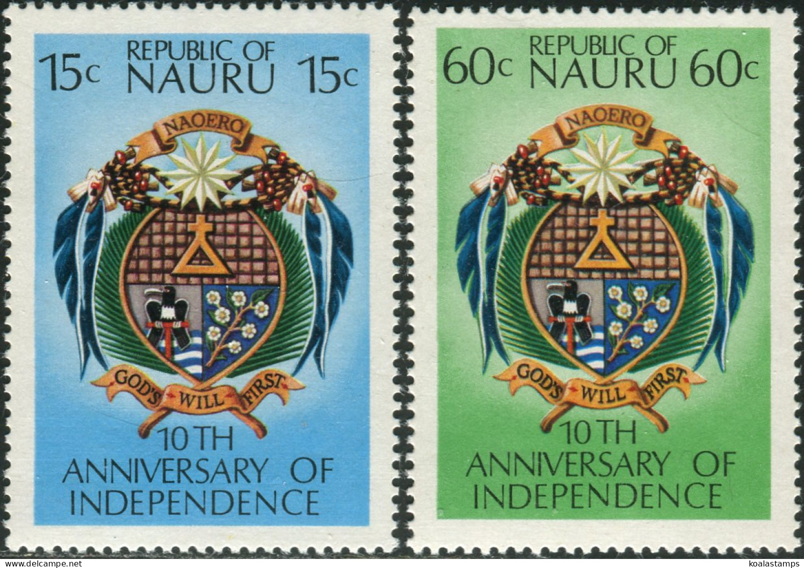 Nauru 1978 SG168-169 Independence Set MNH - Nauru