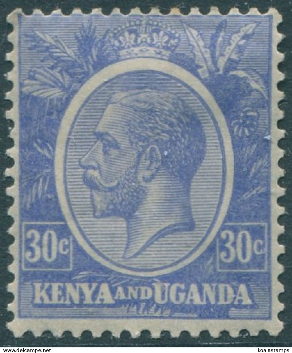 Kenya Uganda And Tanganyika 1922 SG84 30c Ultramarine KGV MH (amd) - Kenya, Uganda & Tanganyika