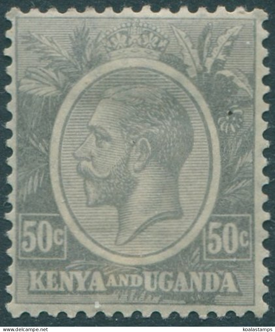 Kenya Uganda And Tanganyika 1922 SG85 50c Grey KGV MH (amd) - Kenya, Uganda & Tanganyika