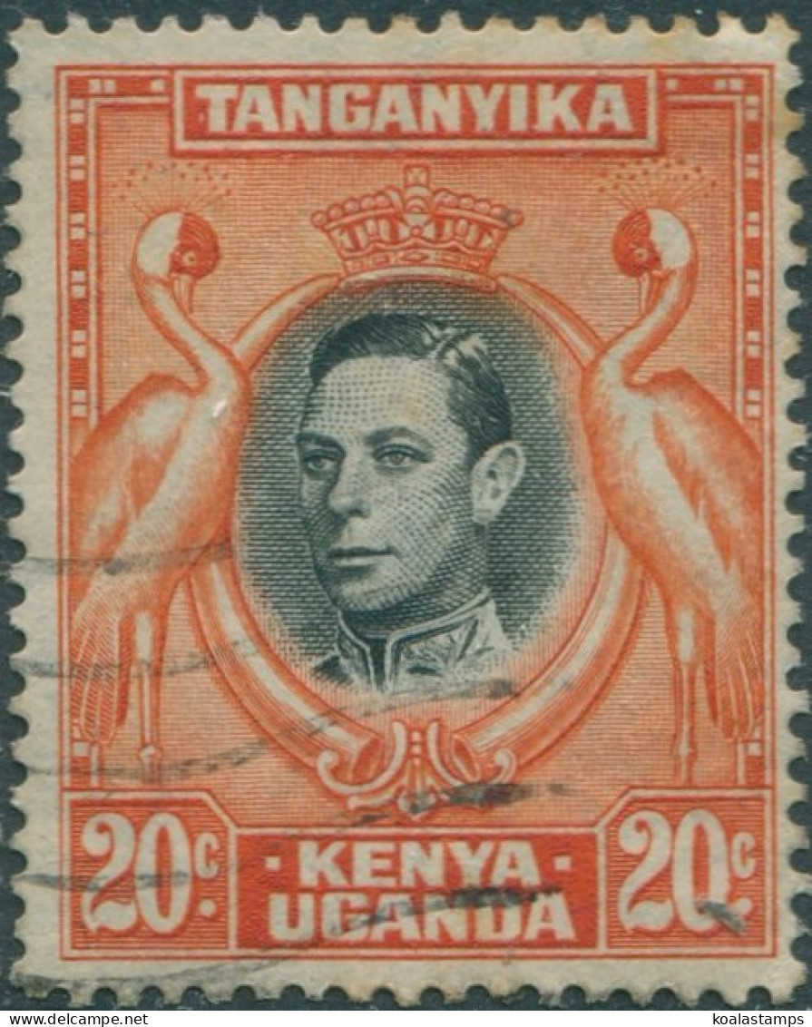 Kenya Uganda And Tanganyika 1938 SG139ba 20c Deep Black And Deep Orange KGVI Cra - Kenya, Uganda & Tanganyika