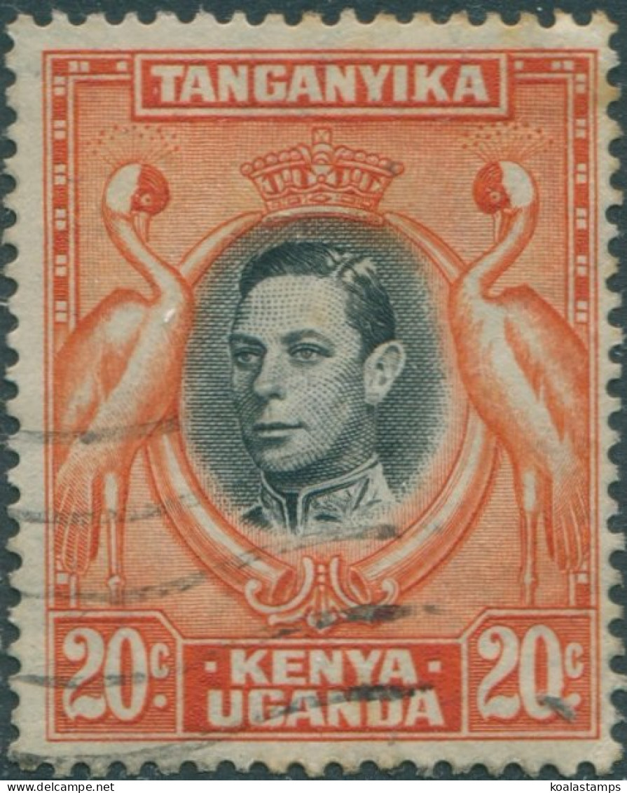 Kenya Uganda And Tanganyika 1938 SG139ba 20c Deep Black And Deep Orange KGVI Cra - Kenya, Ouganda & Tanganyika