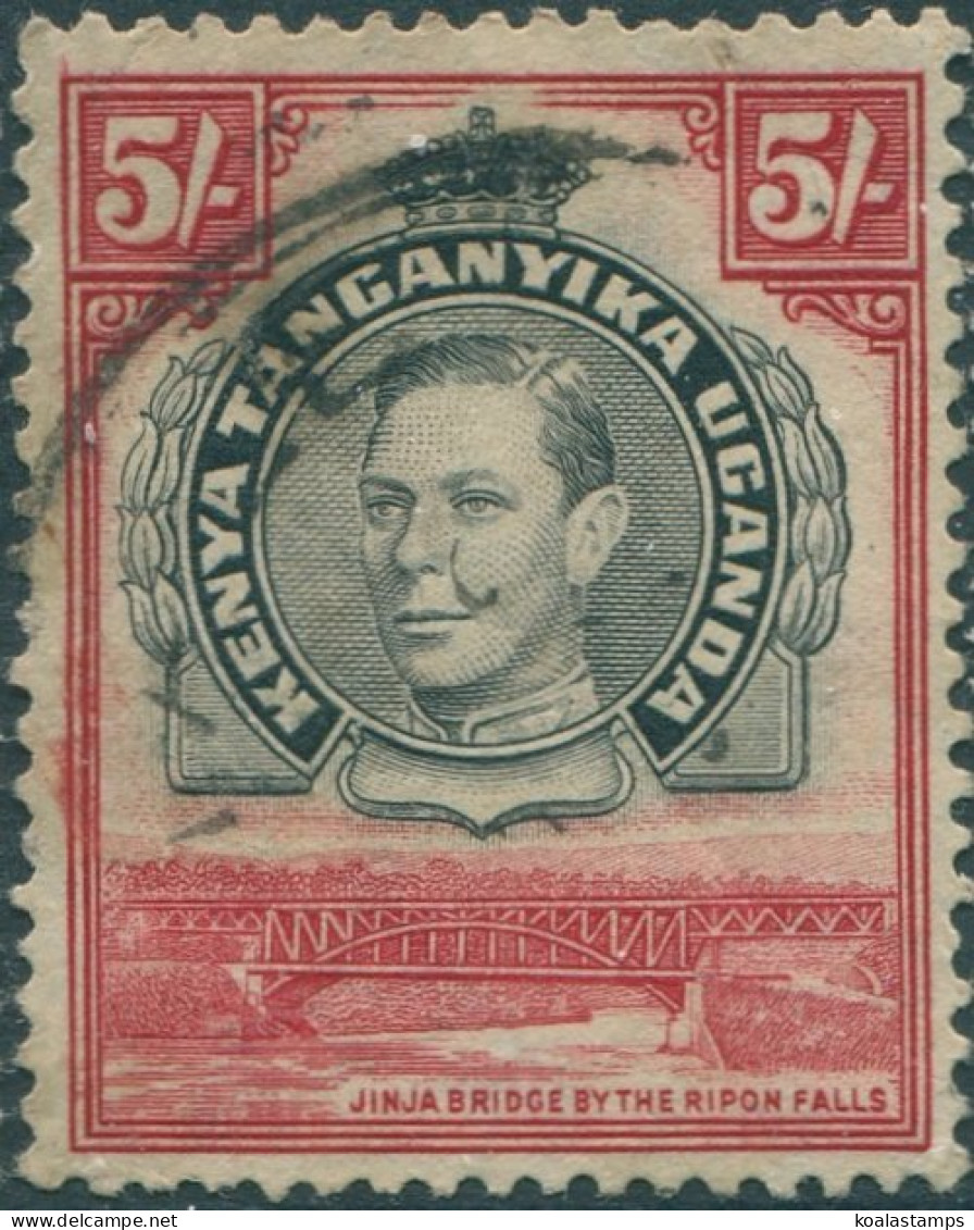 Kenya Uganda And Tanganyika 1938 SG148 5s Black And Carmine KGVI Bridge #2 FU (a - Kenya, Ouganda & Tanganyika