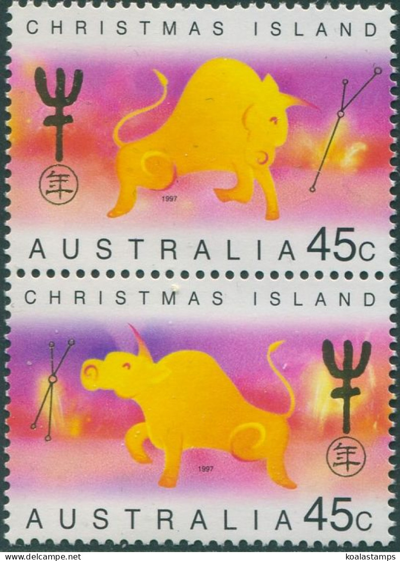 Christmas Island 1997 SG434-435 Year Of The Ox Pair MNH - Christmas Island