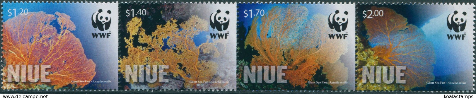 Niue 2012 SG1089-1092 WWF Giant Sea Fan Set MNH - Niue