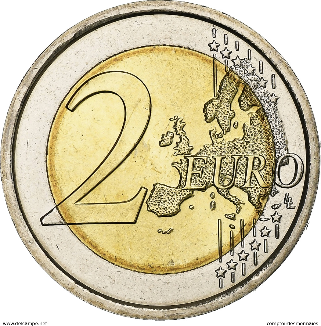 Italie, 2 Euro, 30 Ans   Drapeau Européen, 2015, Bimétallique, SPL+, KM:New - Italien