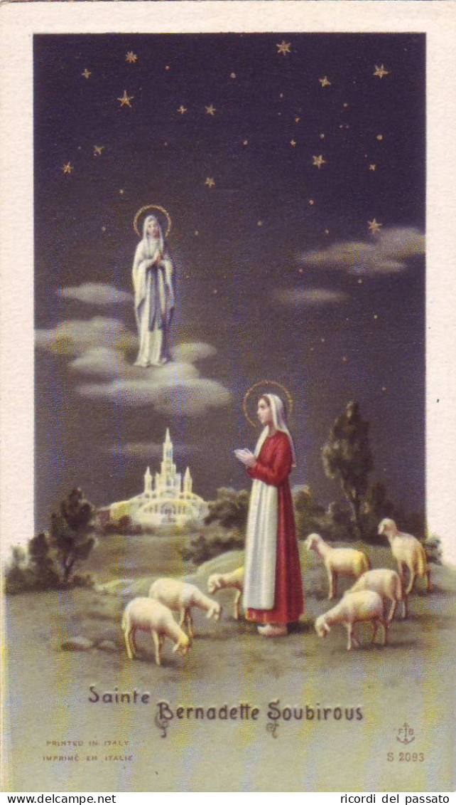 Santino Sainte Bernadette Soubirous - Images Religieuses