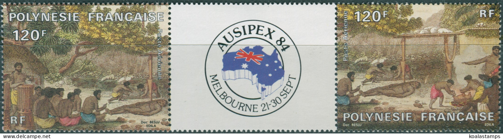French Polynesia 1984 Sc#C209-C210,SG430-431 Ausipex Stamp Exhibition Set MNH - Altri & Non Classificati
