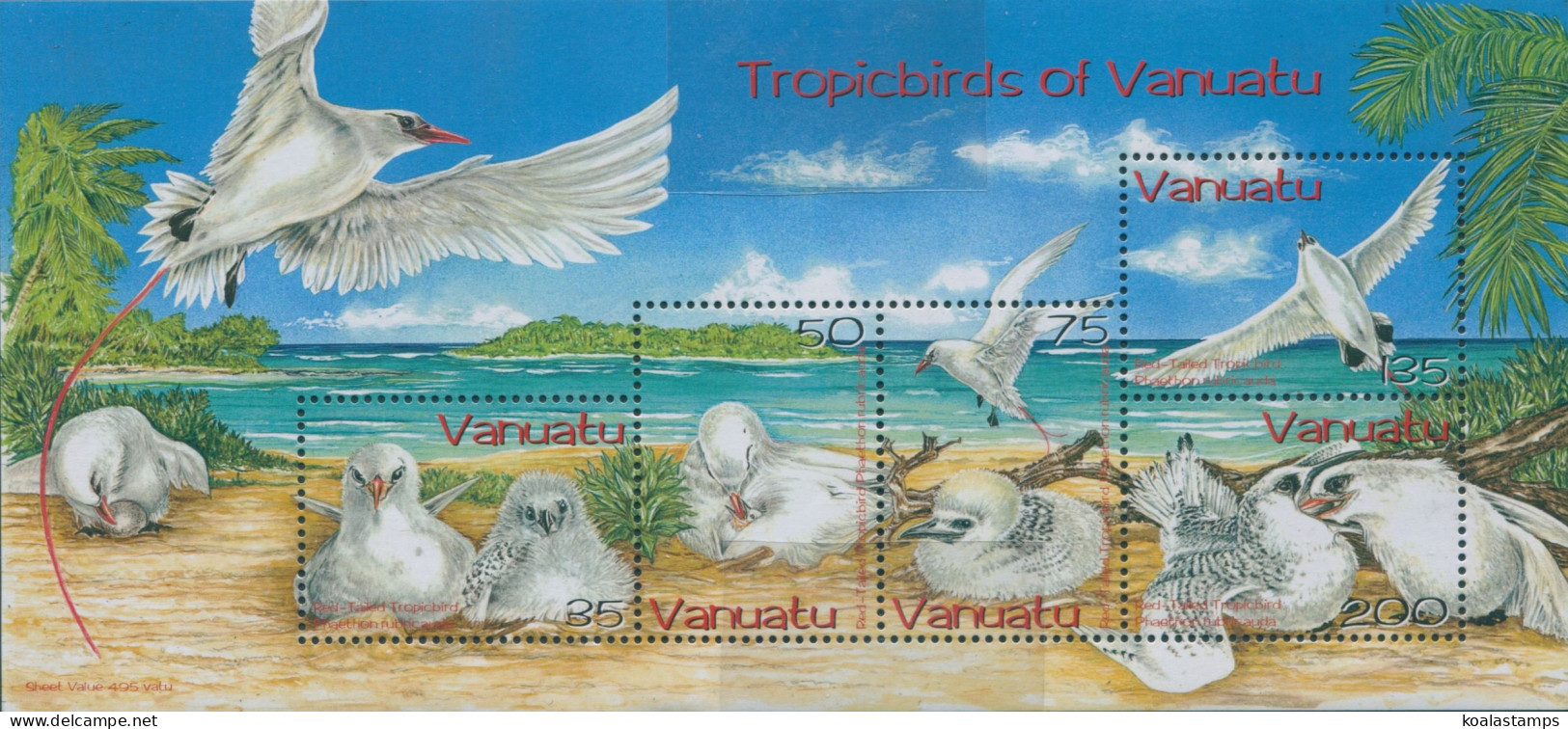 Vanuatu 2004 SG937 Red-tailed Tropic Birds MS MNH - Vanuatu (1980-...)