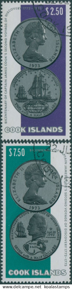 Cook Islands 1974 SG492-493 Cook Second Voyage Set FU - Islas Cook