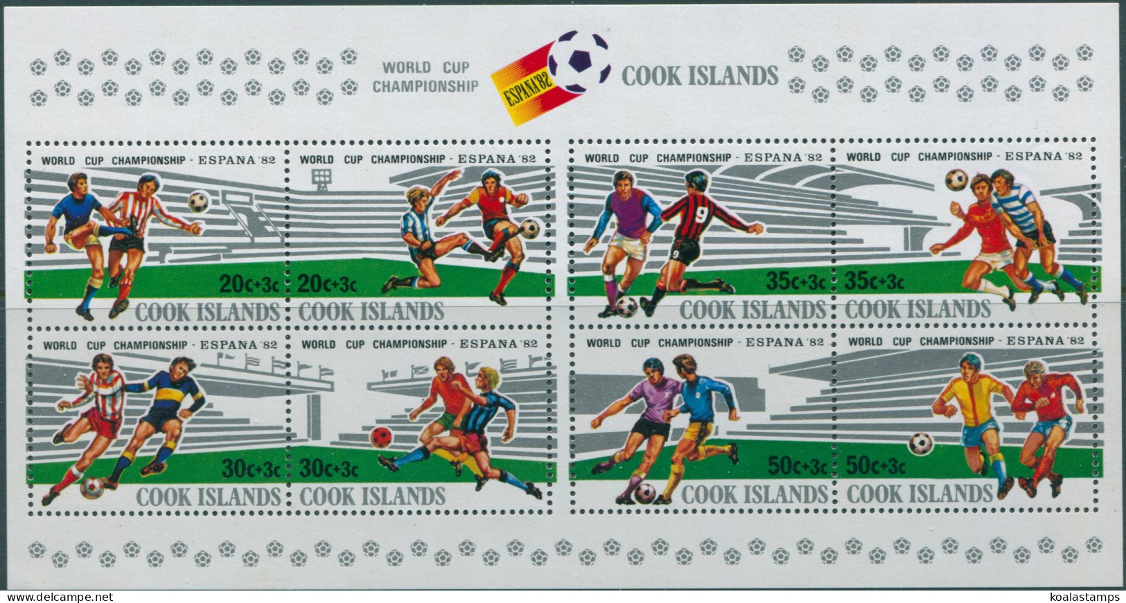 Cook Islands 1981 SG823 World Cup Football MS MLH - Cookeilanden