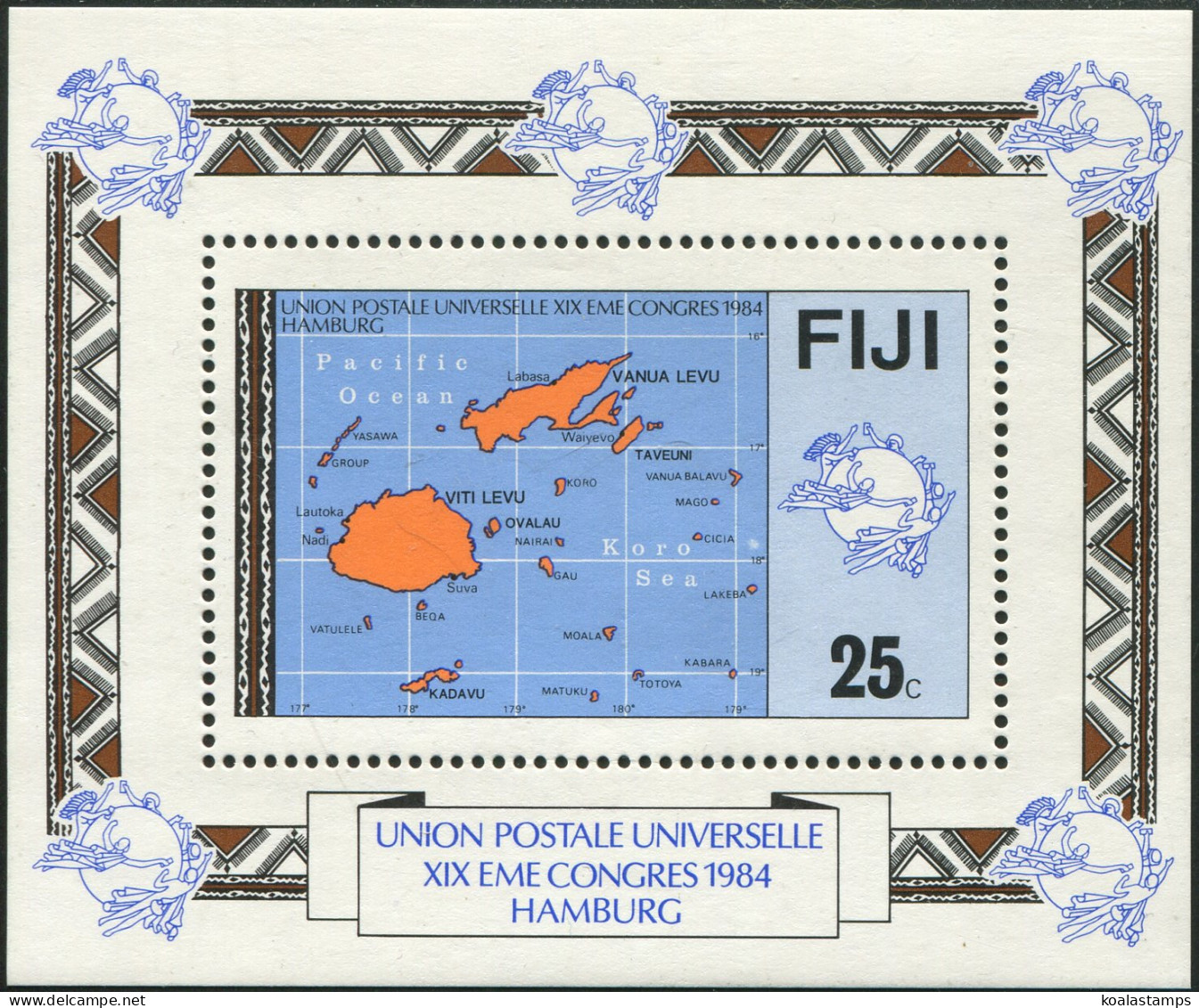 Fiji 1984 SG679 UPU Congress MS MNH - Fiji (1970-...)