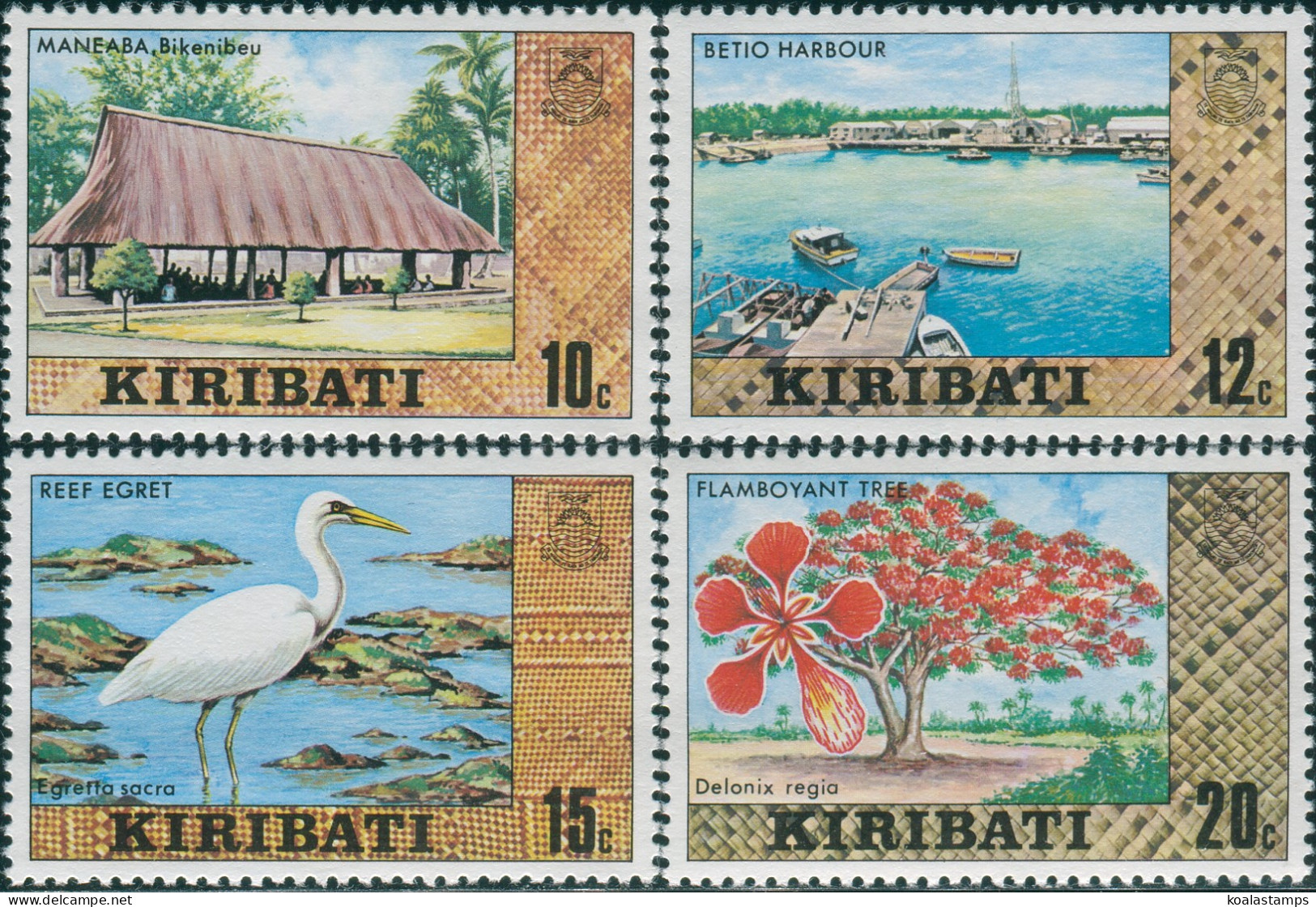 Kiribati 1980 SG125-128 Building Harbour Bird Tree MNH - Kiribati (1979-...)