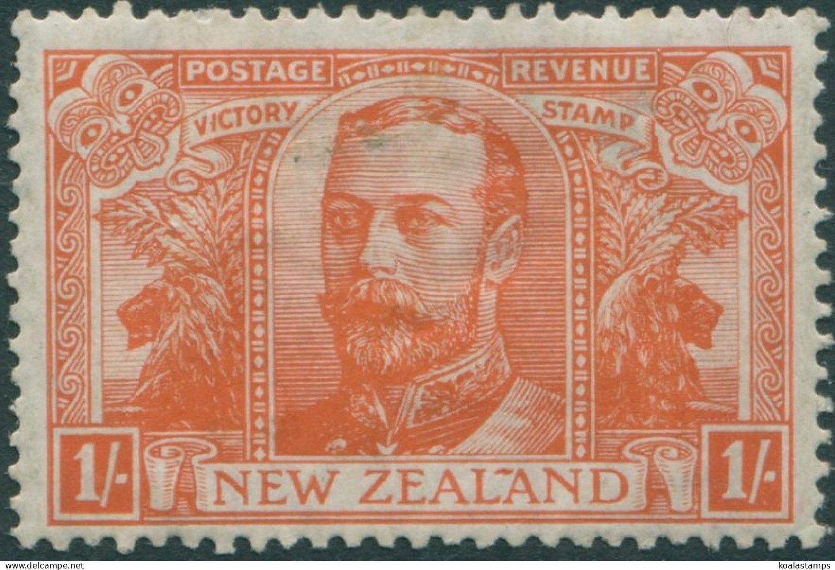 New Zealand 1920 SG458 1/- Orange-red Victory MLH - Autres & Non Classés