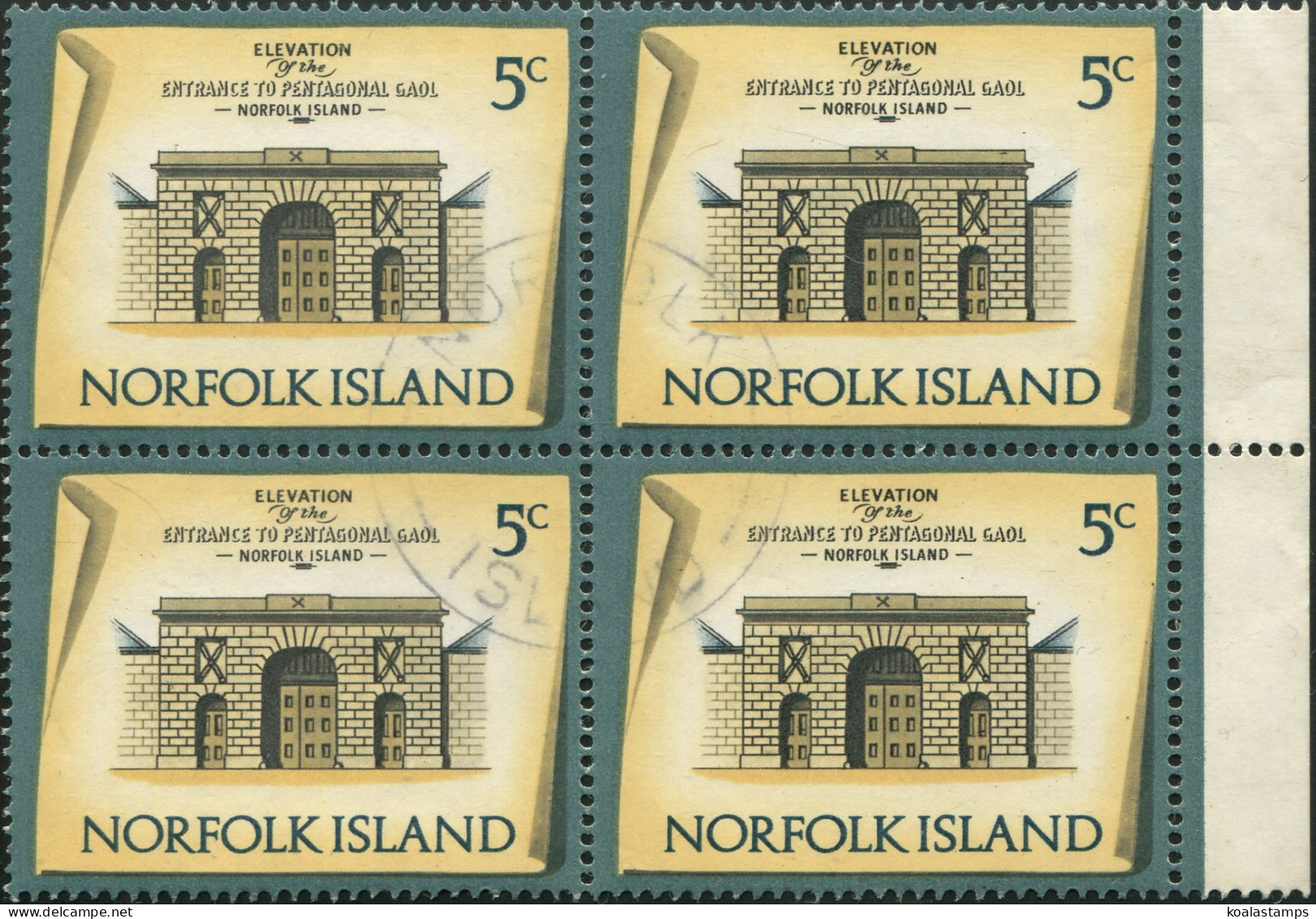 Norfolk Island 1973 SG137 5c Historic Building Block FU - Norfolk Island