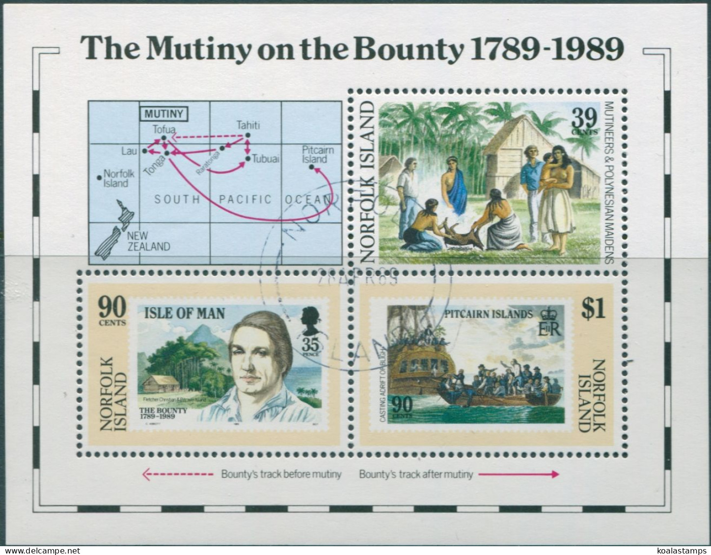 Norfolk Island 1989 SG464 Bounty MS FU - Isla Norfolk