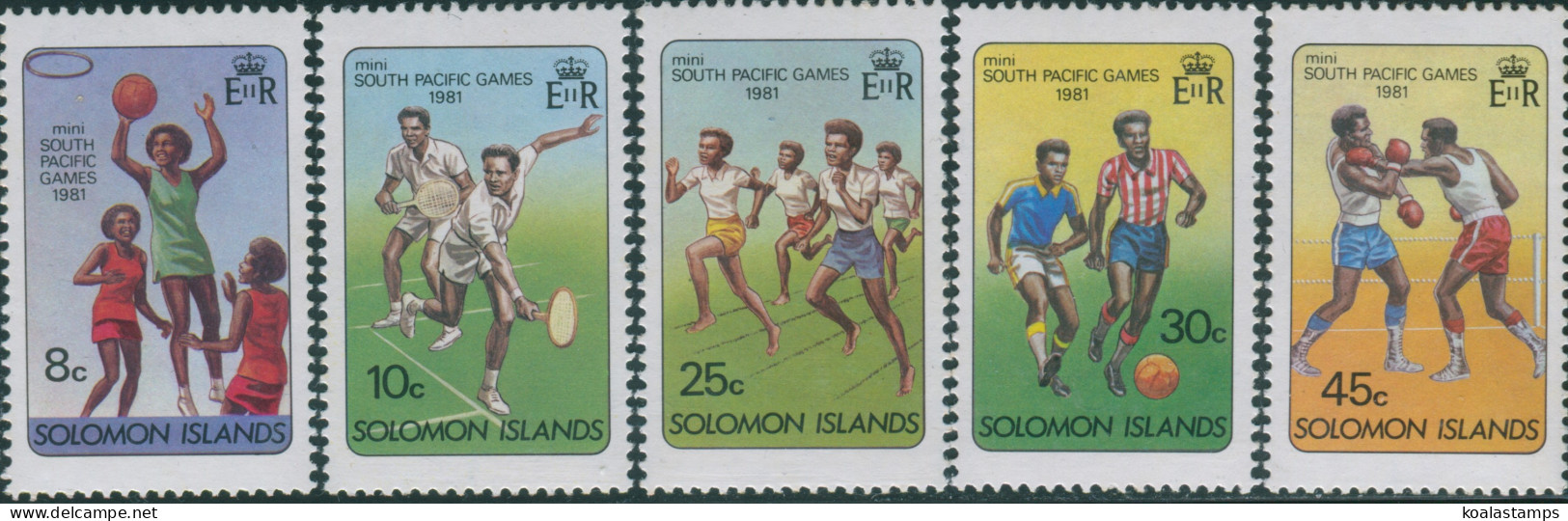 Solomon Islands 1981 SG439-443 South Pacific Games Set MNH - Islas Salomón (1978-...)
