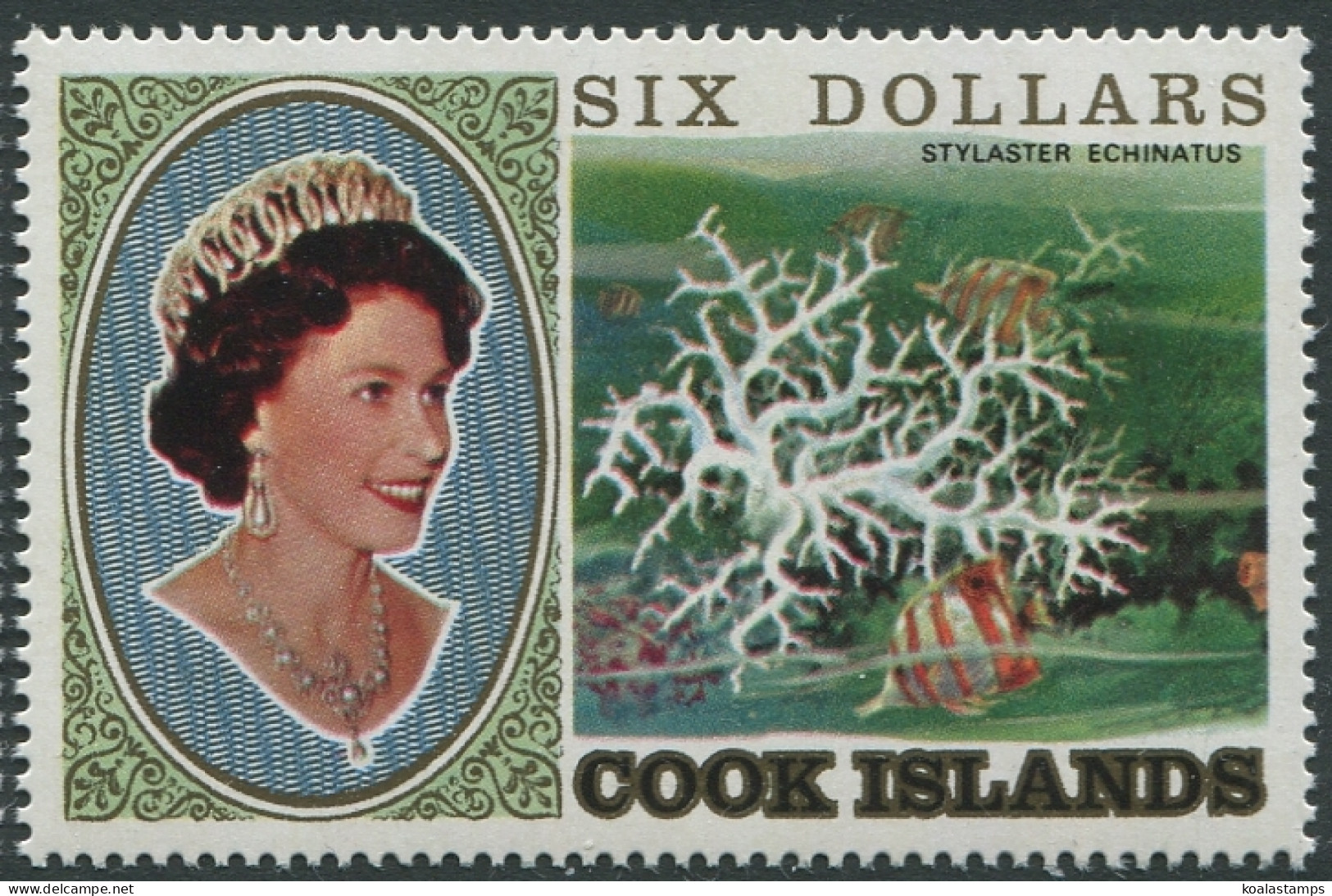 Cook Islands 1980 SG788 $6 QEII Coral MNH - Cook