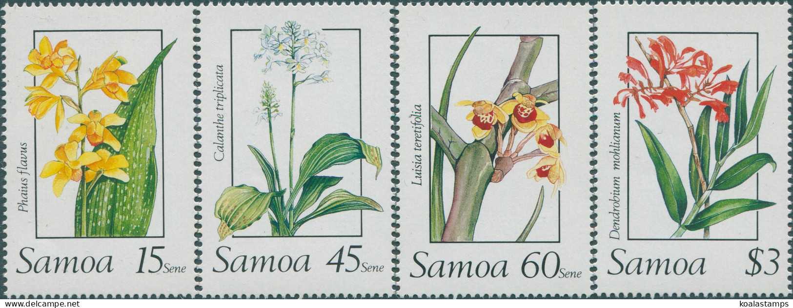 Samoa 1989 SG818-821 Orchids Set MNH - Samoa