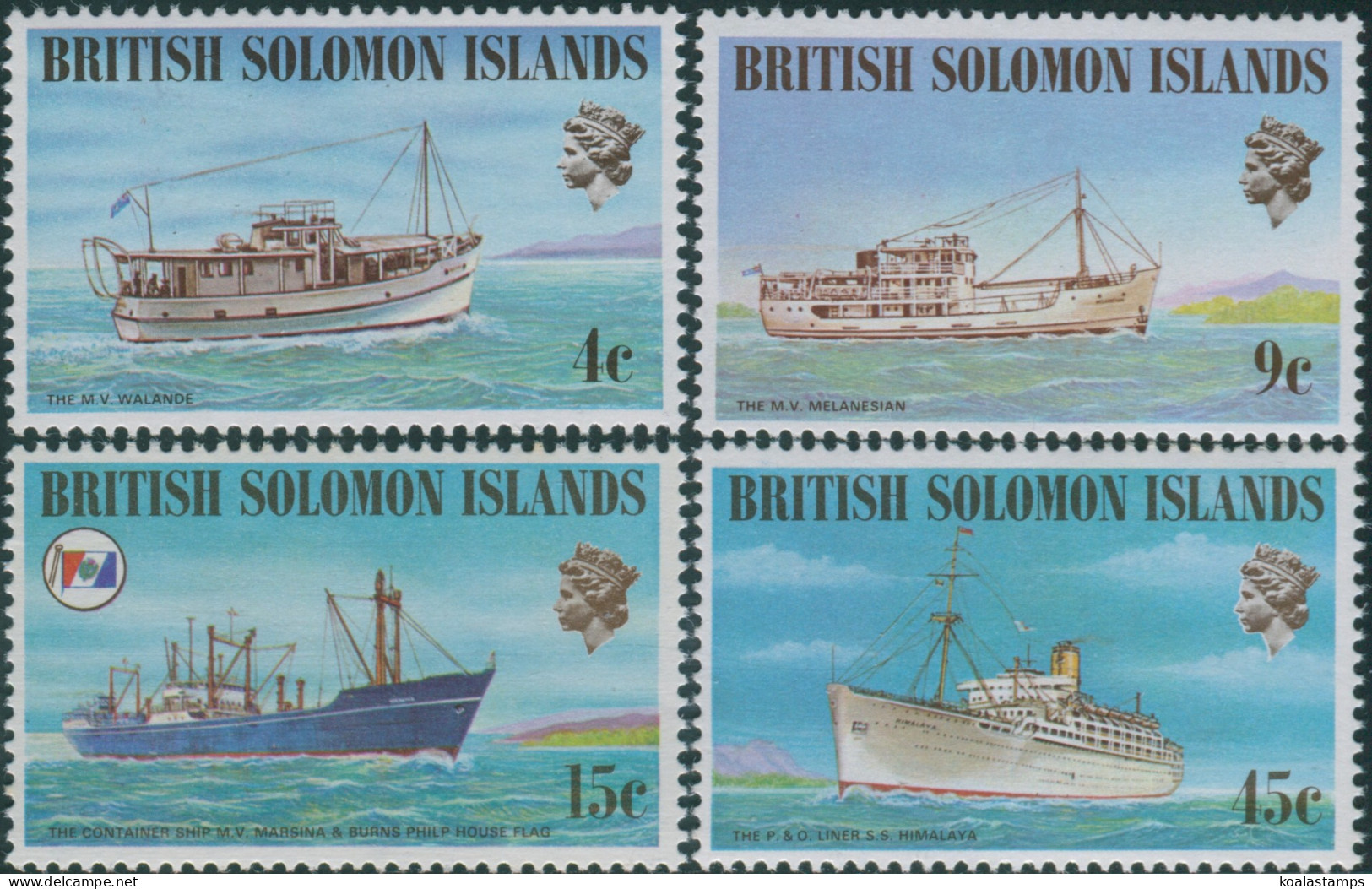 Solomon Islands 1975 SG272-275 Ships And Navigators Set MLH - Salomon (Iles 1978-...)