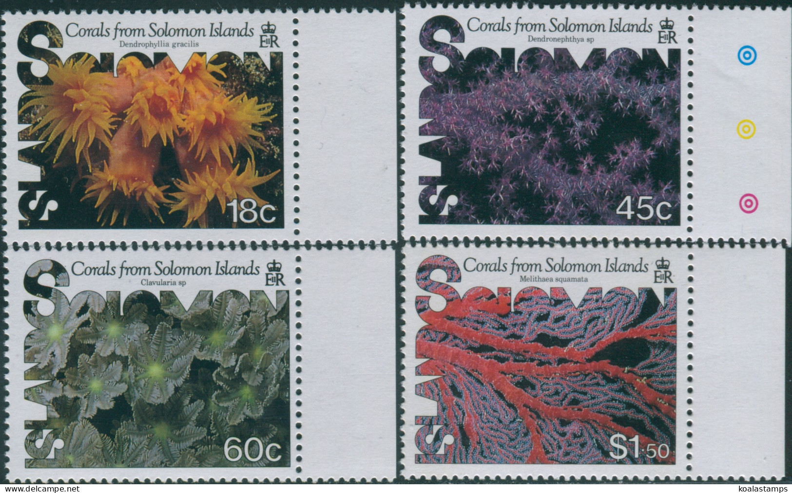 Solomon Islands 1987 SG576-579 Corals Set MNH - Salomoninseln (Salomonen 1978-...)