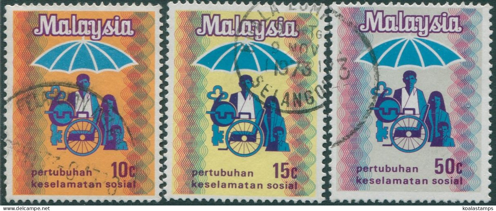 Malaysia 1973 SG100-102 Social Security Organization Set FU - Malesia (1964-...)