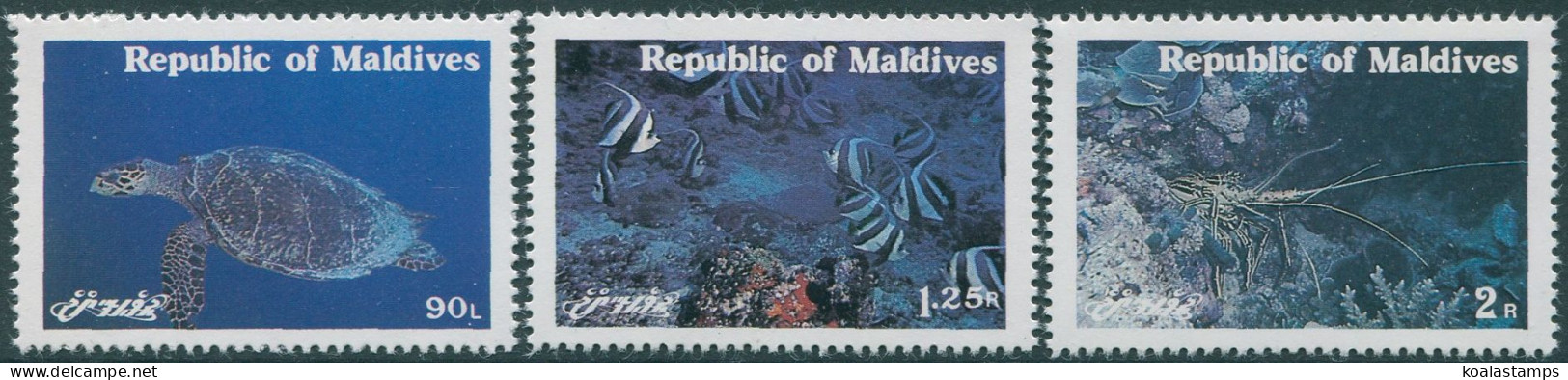 Maldive Islands 1980 SG909-911 Marine Animals Set MNH - Maldive (1965-...)
