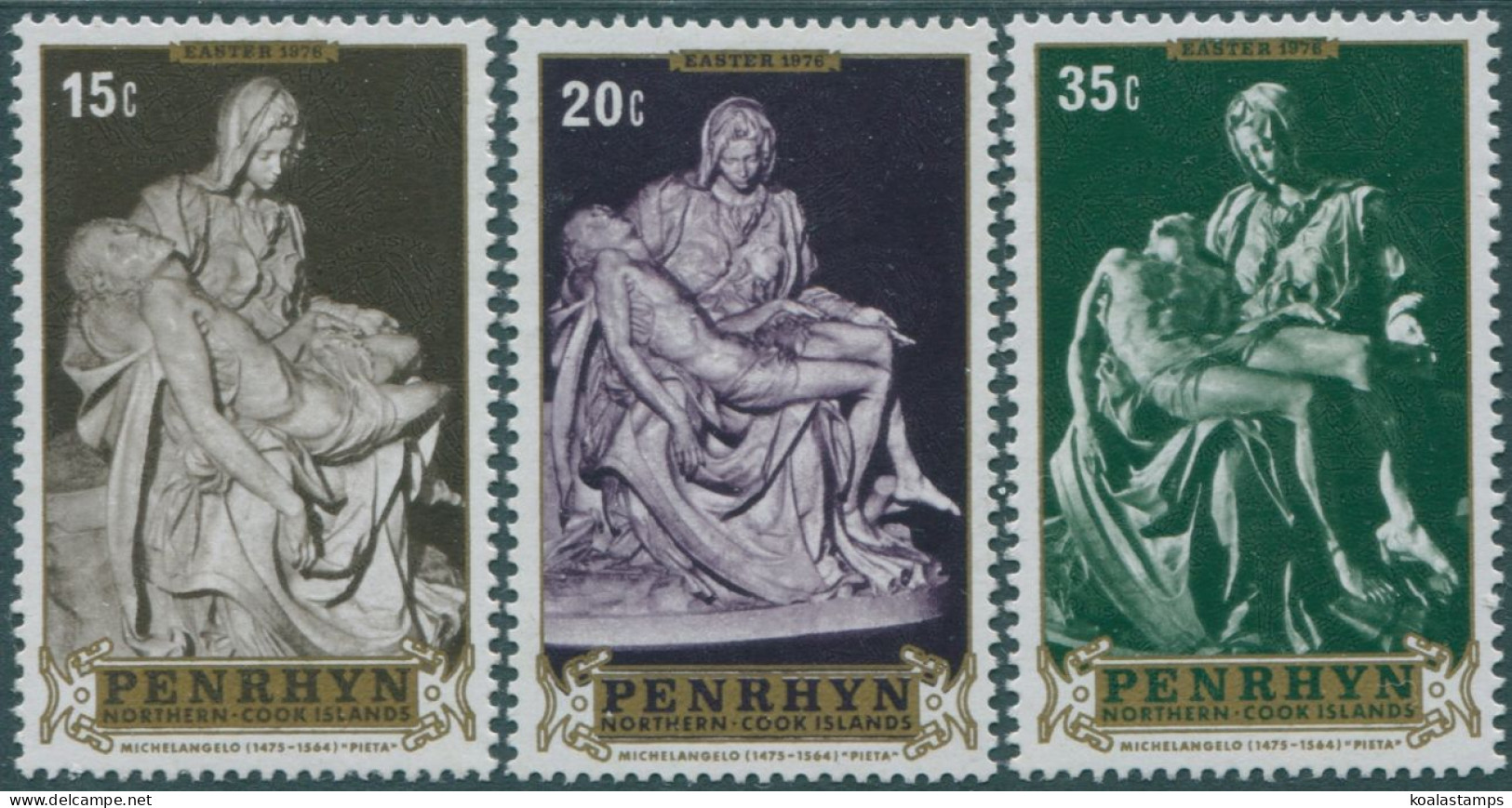 Cook Islands Penrhyn 1976 SG82-84 Easter Set MLH - Penrhyn